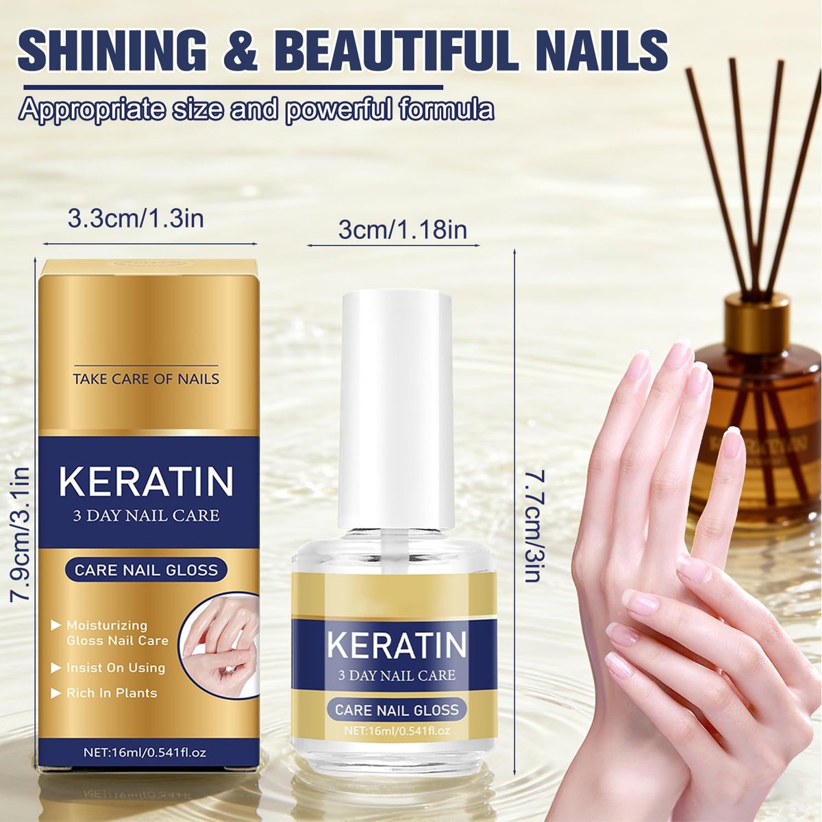2pcs Keratin Nail Care Oil - Moisturizing Cuticle Oil with Aloe Vera & Lavender for Strong, Glossy Nails - görsel 3