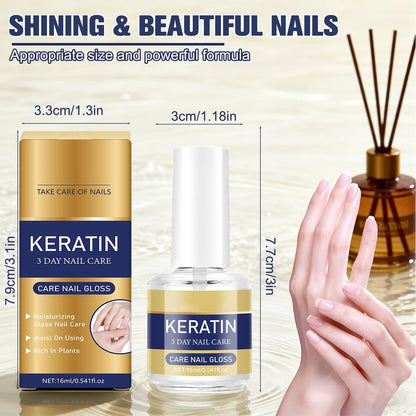 2pcs Keratin Nail Care Oil - Moisturizing Cuticle Oil with Aloe Vera & Lavender for Strong, Glossy Nails