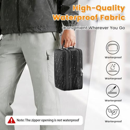 Travoya Toiletry Bag for Men – Water-Resistant Nylon Travel & Tactical Shower Bag for Grooming Accessories, Gym, Dorm Avelisse