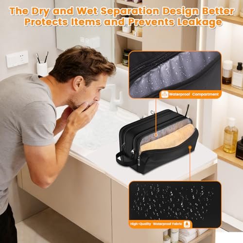 Travoya Toiletry Bag for Men – Water-Resistant Nylon Travel & Tactical Shower Bag for Grooming Accessories, Gym, Dorm Avelisse
