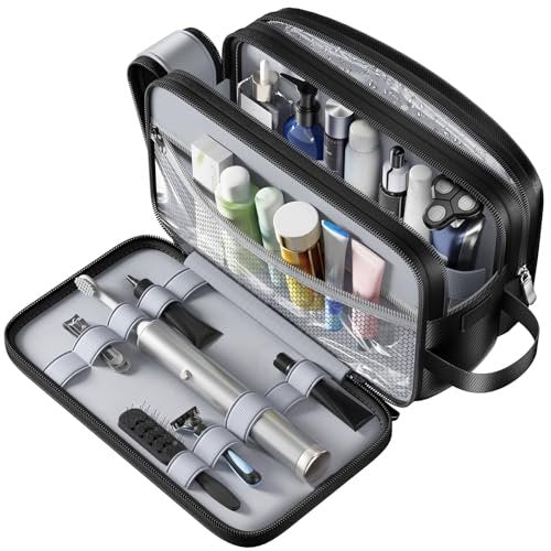 Travoya Toiletry Bag for Men – Water-Resistant Nylon Travel & Tactical Shower Bag for Grooming Accessories, Gym, Dorm Avelisse