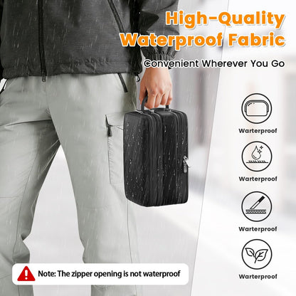 Travoya Toiletry Bag for Men – Water-Resistant Nylon Travel & Tactical Shower Bag for Grooming Accessories, Gym, Dorm Avelisse