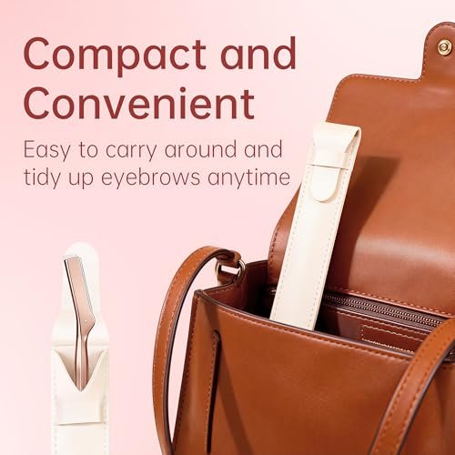 ZiLORA Metal Face Razor for Women - Dermaplaning Tool with 16 Replacement Blades (Wide & Micro), Facial Hair Remover & Eyebrow Trimmer, Rose Gold Avelisse