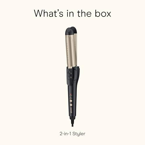 INFINITI PRO CONAIR 2-in-1 Styler - Travel Flat Iron & Curling Iron, Tourmaline Ceramic, 1¼ Inch, Dark Gray Avelisse