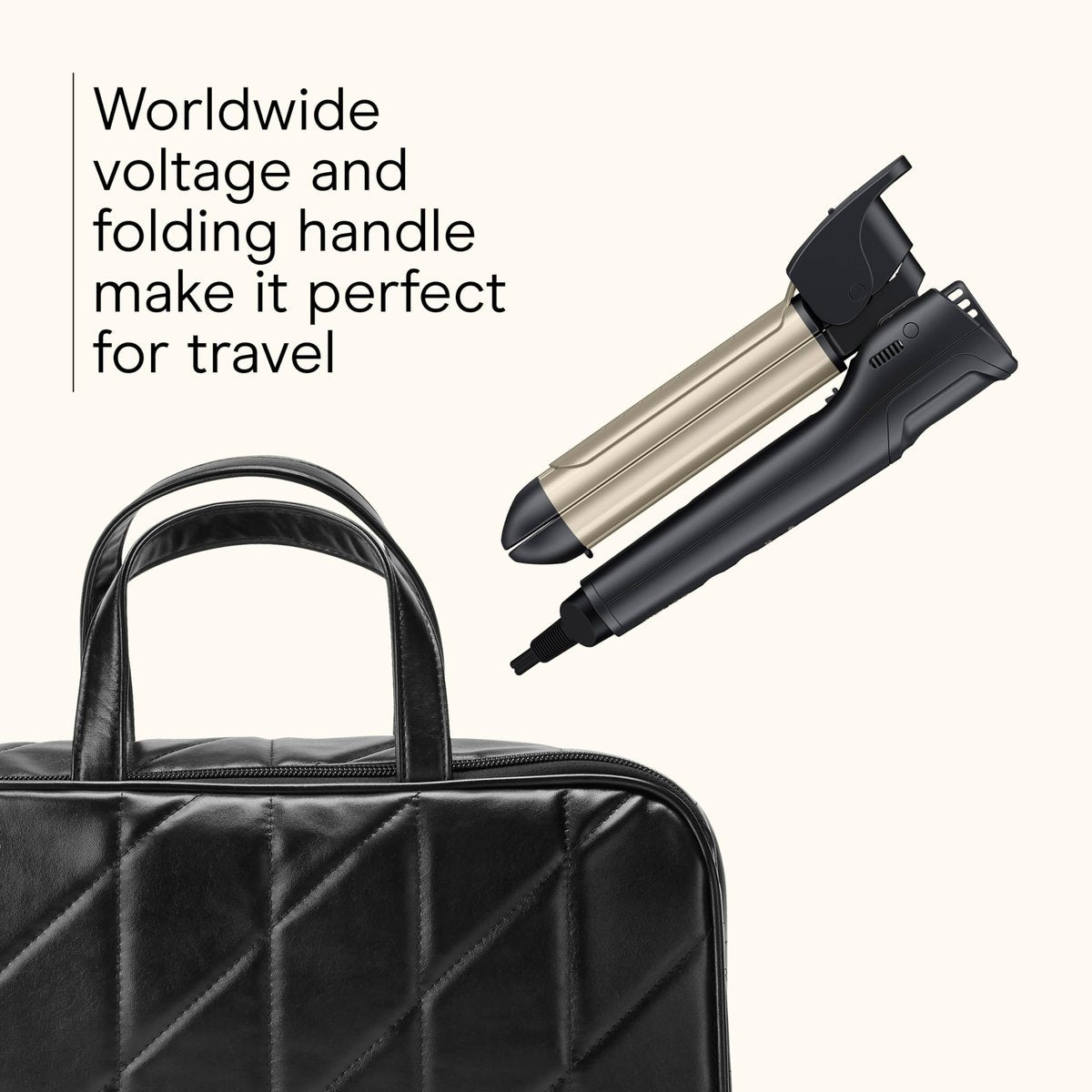 INFINITI PRO CONAIR 2-in-1 Styler - Travel Flat Iron & Curling Iron, Tourmaline Ceramic, 1¼ Inch, Dark Gray Avelisse