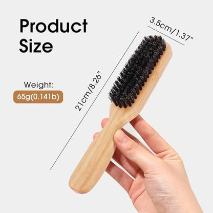 Large Square Bamboo Paddle Brush for Smoothing, Polishing, and Adding Shine – Wooden Back Hair Brush for All Hair Types