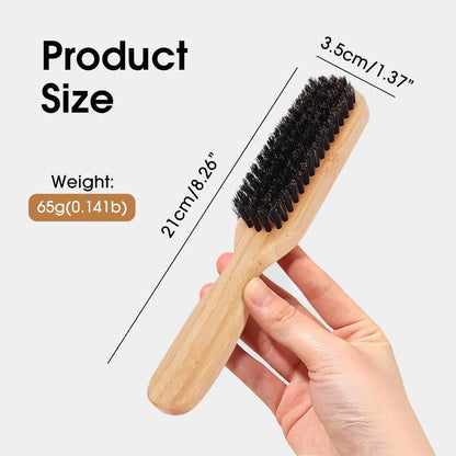Large Square Bamboo Paddle Brush for Smoothing, Polishing, and Adding Shine – Wooden Back Hair Brush for All Hair Types