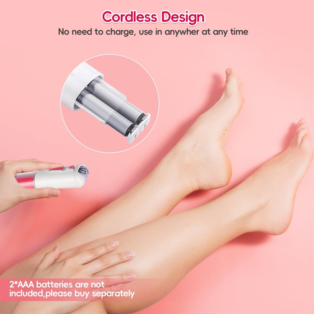 CACHIL Cordless Epilator for Women – 2025 New Glamorous Skin Hair Removal for Face & Body with LED Light, Smooth Glide for Bikini, Arms, Legs Avelisse