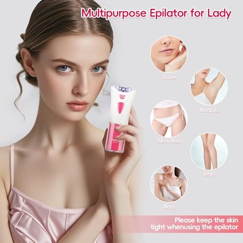 CACHIL Cordless Epilator for Women – 2025 New Glamorous Skin Hair Removal for Face & Body with LED Light, Smooth Glide for Bikini, Arms, Legs Avelisse