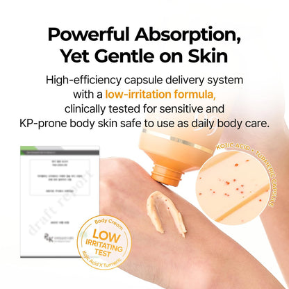 Dr.Melaxin Kojic Acid Turmeric Body Cream with Ceramides – Brightening Body Moisturizer for Dark Spots & Uneven Tone, Panthenol & Hyaluronic Acid for Deep Hydration, 7.05 oz Avelisse