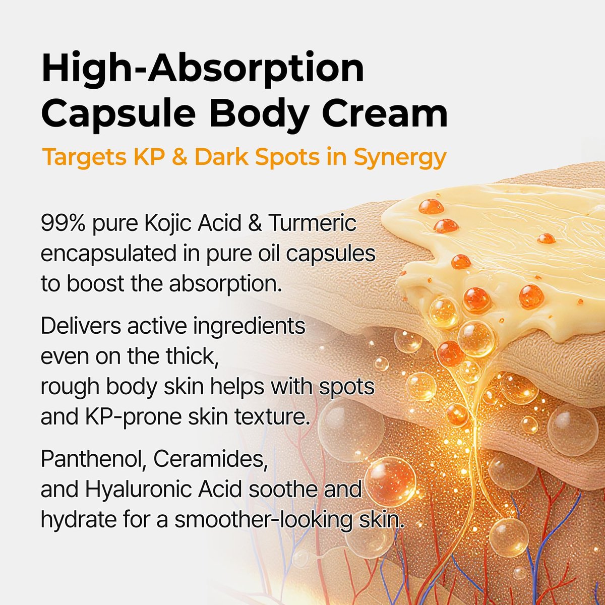 Dr.Melaxin Kojic Acid Turmeric Body Cream with Ceramides – Brightening Body Moisturizer for Dark Spots & Uneven Tone, Panthenol & Hyaluronic Acid for Deep Hydration, 7.05 oz Avelisse