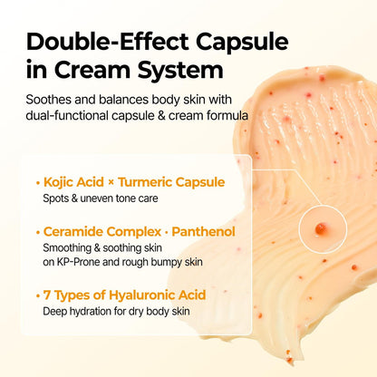 Dr.Melaxin Kojic Acid Turmeric Body Cream with Ceramides – Brightening Body Moisturizer for Dark Spots & Uneven Tone, Panthenol & Hyaluronic Acid for Deep Hydration, 7.05 oz Avelisse
