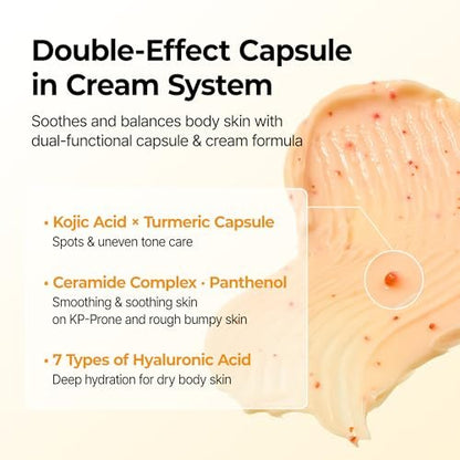 Dr.Melaxin Kojic Acid Turmeric Body Cream with Ceramides – Brightening Body Moisturizer for Dark Spots & Uneven Tone, Panthenol & Hyaluronic Acid for Deep Hydration, 7.05 oz Avelisse