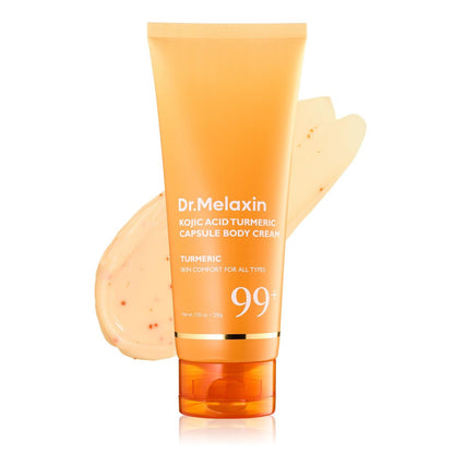 Dr.Melaxin Kojic Acid Turmeric Body Cream with Ceramides – Brightening Body Moisturizer for Dark Spots & Uneven Tone, Panthenol & Hyaluronic Acid for Deep Hydration, 7.05 oz Avelisse