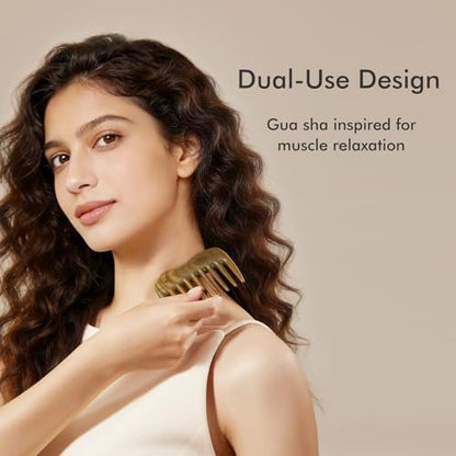 CHOSIN Wide Tooth Comb for Curls – Wooden Hair Comb with Long Teeth for Gentle Detangling – Ideal for Thick Hair, Women & Men Avelisse