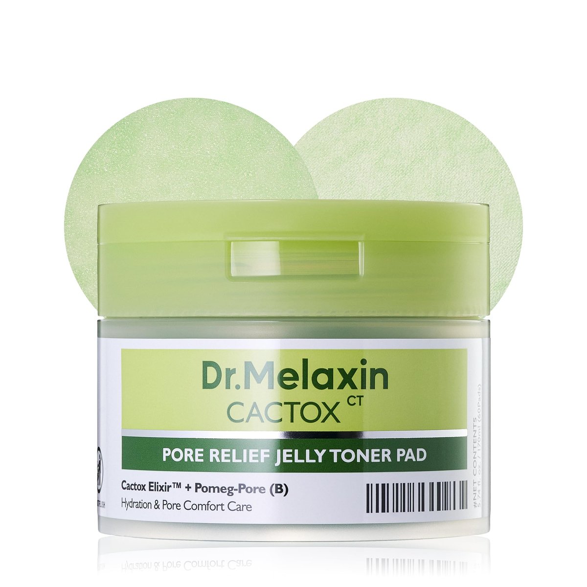 Dr.Melaxin Cactox Pore Relief Jelly Toner Pads – Cooling & De-Puffing Exfoliating Toner Pads for Enlarged Pores & Puffy Skin, Hydrating Korean Toner Pads with Cactus Extract & PHA, 60 Pads (170ml) Avelisse