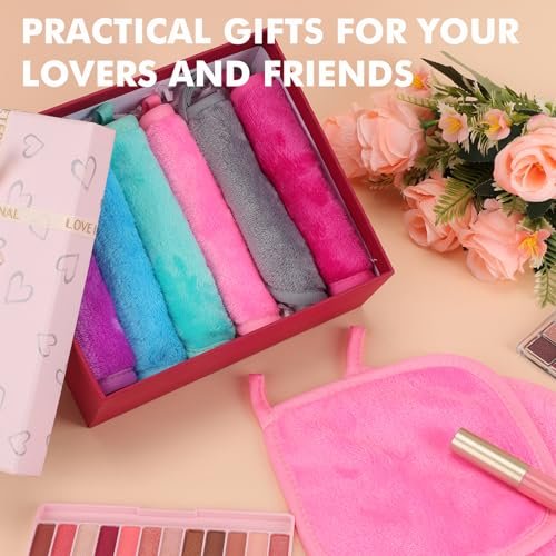 NEOACT Reusable Makeup Remover Cloths 24 Pack - Super Soft Microfiber Face Towels for All Skin Types, 6.5"x6.5" Portable Cleansing Cloths Remove Makeup with Just Water - görsel 14