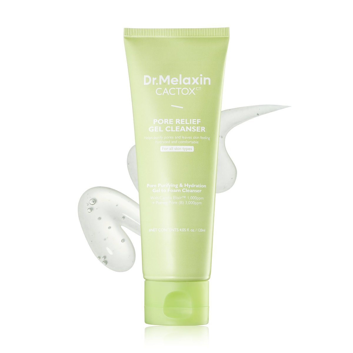 Dr.Melaxin Cactox Pore Relief Gel Cleanser - Hydrating Gel-to-Foam Facial Cleanser for Pore Cleansing and Enlarged-Looking Pores, 120ml Avelisse