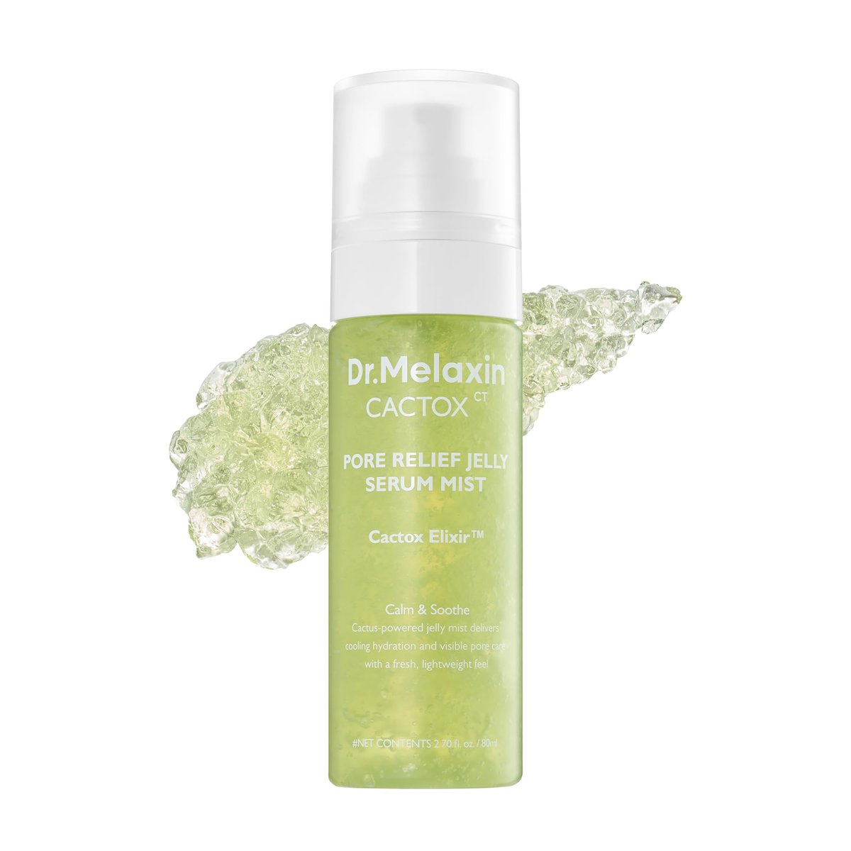 Dr.Melaxin Cactox Pore Relief Jelly Serum Mist - Instant Cooling Face Mist for Pore Tightening & De-Puffing, Hydrating Cactus Serum for Puffy Skin, 80ml (2.7 fl oz) Avelisse