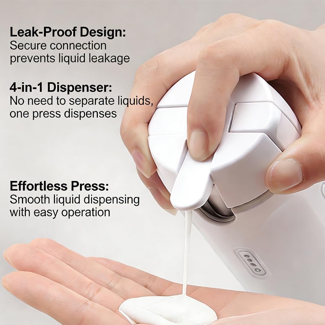 BOMPOW 4-in-1 Travel Bottles Set – Leak-Proof Refillable Containers with Labels, Portable Toiletry Organizer Cup for Shampoo, Lotion, Soap - görsel 5