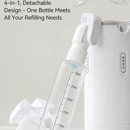 BOMPOW 4-in-1 Travel Bottles Set – Leak-Proof Refillable Containers with Labels, Portable Toiletry Organizer Cup for Shampoo, Lotion, Soap