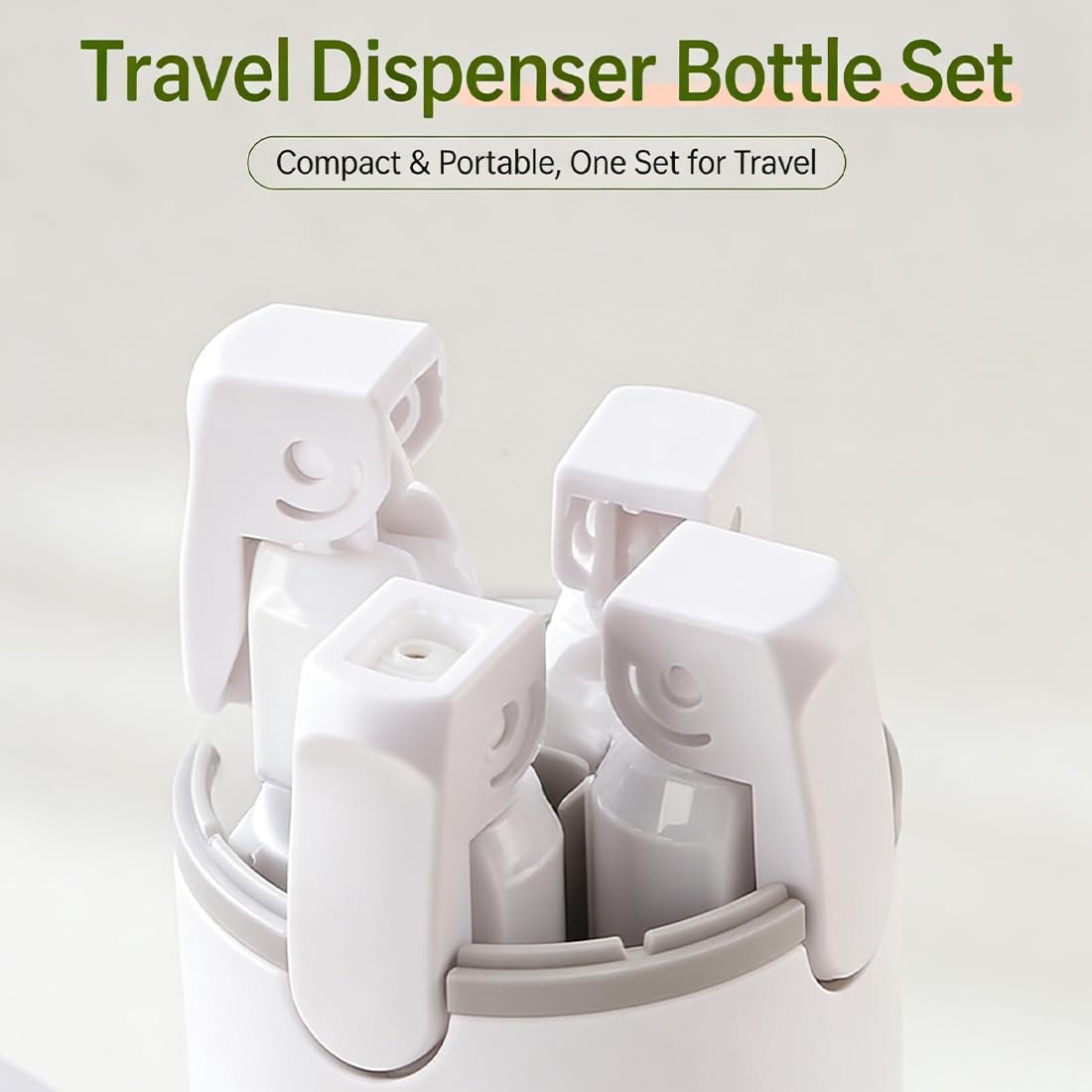 BOMPOW 4-in-1 Travel Bottles Set – Leak-Proof Refillable Containers with Labels, Portable Toiletry Organizer Cup for Shampoo, Lotion, Soap - görsel 13