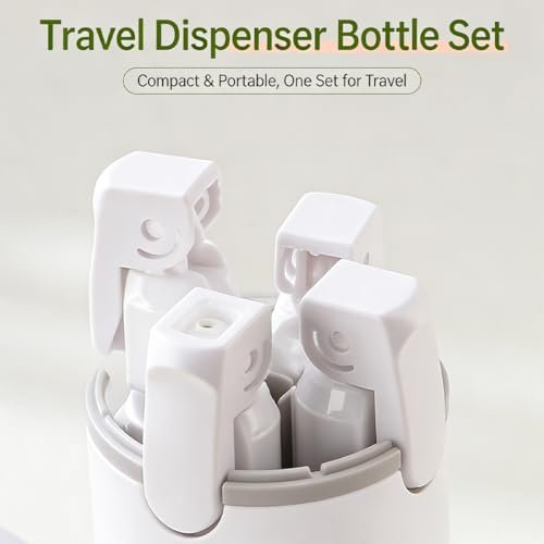 BOMPOW 4-in-1 Travel Bottles Set – Leak-Proof Refillable Containers with Labels, Portable Toiletry Organizer Cup for Shampoo, Lotion, Soap - görsel 14