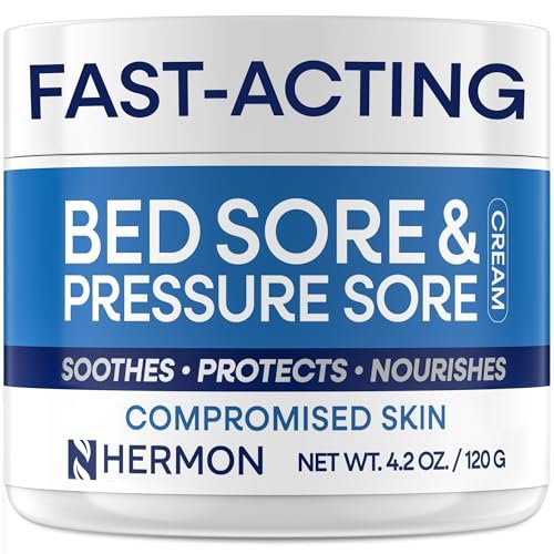 Hermon Bed Sore & Pressure Sore Fast Healing Cream – Skin Care for Compromised Skin, Helps Heal Bed Sores, Pressure Sores, Chafing, Minor Burns & Sunburn – 4.2 oz Avelisse