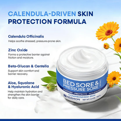 Hermon Bed Sore & Pressure Sore Fast Healing Cream – Skin Care for Compromised Skin, Helps Heal Bed Sores, Pressure Sores, Chafing, Minor Burns & Sunburn – 4.2 oz Avelisse