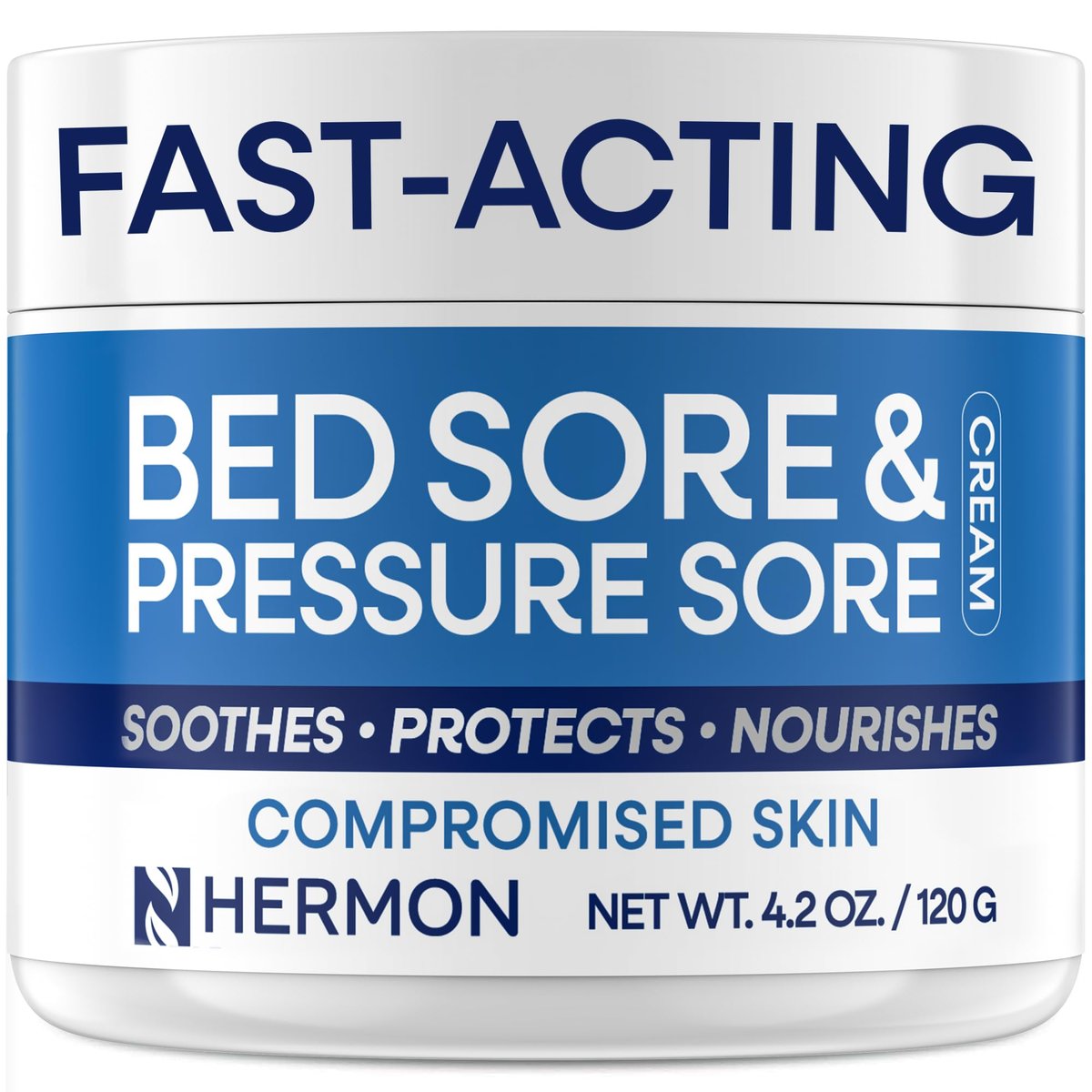 Hermon Bed Sore & Pressure Sore Fast Healing Cream – Skin Care for Compromised Skin, Helps Heal Bed Sores, Pressure Sores, Chafing, Minor Burns & Sunburn – 4.2 oz Avelisse