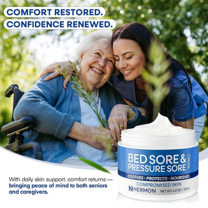 Hermon Bed Sore & Pressure Sore Fast Healing Cream – Skin Care for Compromised Skin, Helps Heal Bed Sores, Pressure Sores, Chafing, Minor Burns & Sunburn – 4.2 oz Avelisse