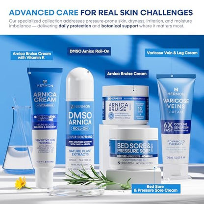 Hermon Bed Sore & Pressure Sore Fast Healing Cream – Skin Care for Compromised Skin, Helps Heal Bed Sores, Pressure Sores, Chafing, Minor Burns & Sunburn – 4.2 oz Avelisse