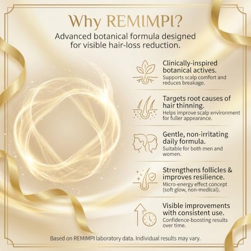 REMIMPI Authentic Anti Hair Loss Shampoo with Ginger & Ginseng - Dandruff & Oil Control, Hair Growth Shampoo, 10.14 Fl Oz (Pack of 2) Avelisse