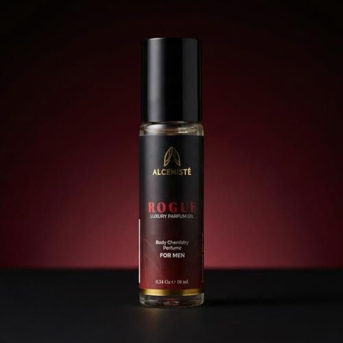 ALCEMÍSTÉ Premium Pheromone Cologne For Men - Body Chemistry Perfume With Pheromones - Concentrated, Oil Based, Travel Size - Long-Lasting Amber, Wood & Musk Scent - 0.34 oz Avelisse