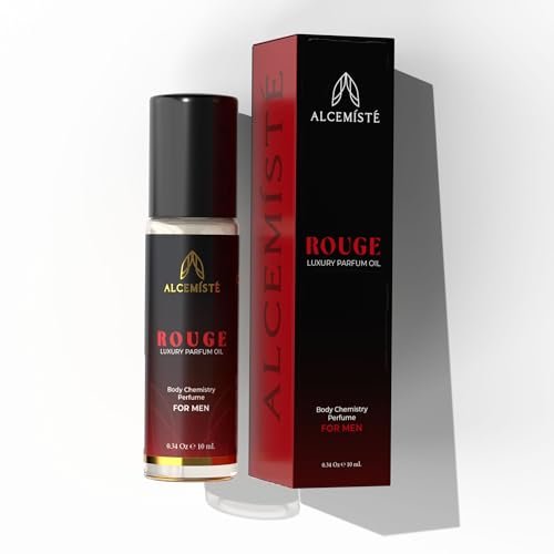 ALCEMÍSTÉ Premium Pheromone Cologne For Men - Body Chemistry Perfume With Pheromones - Concentrated, Oil Based, Travel Size - Long-Lasting Amber, Wood & Musk Scent - 0.34 oz Avelisse