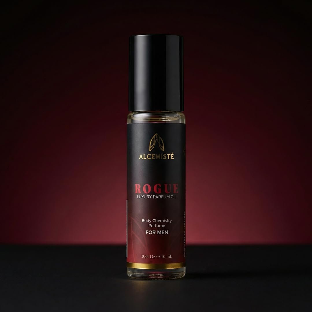 ALCEMÍSTÉ Premium Pheromone Cologne For Men - Body Chemistry Perfume With Pheromones - Concentrated, Oil Based, Travel Size - Long-Lasting Amber, Wood & Musk Scent - 0.34 oz Avelisse
