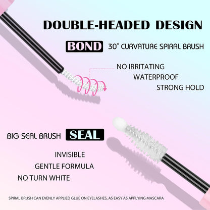 SY-SHUYING Lash Bond and Seal Mascara - Long Lasting Waterproof Non Irritating Eyelash Extensions