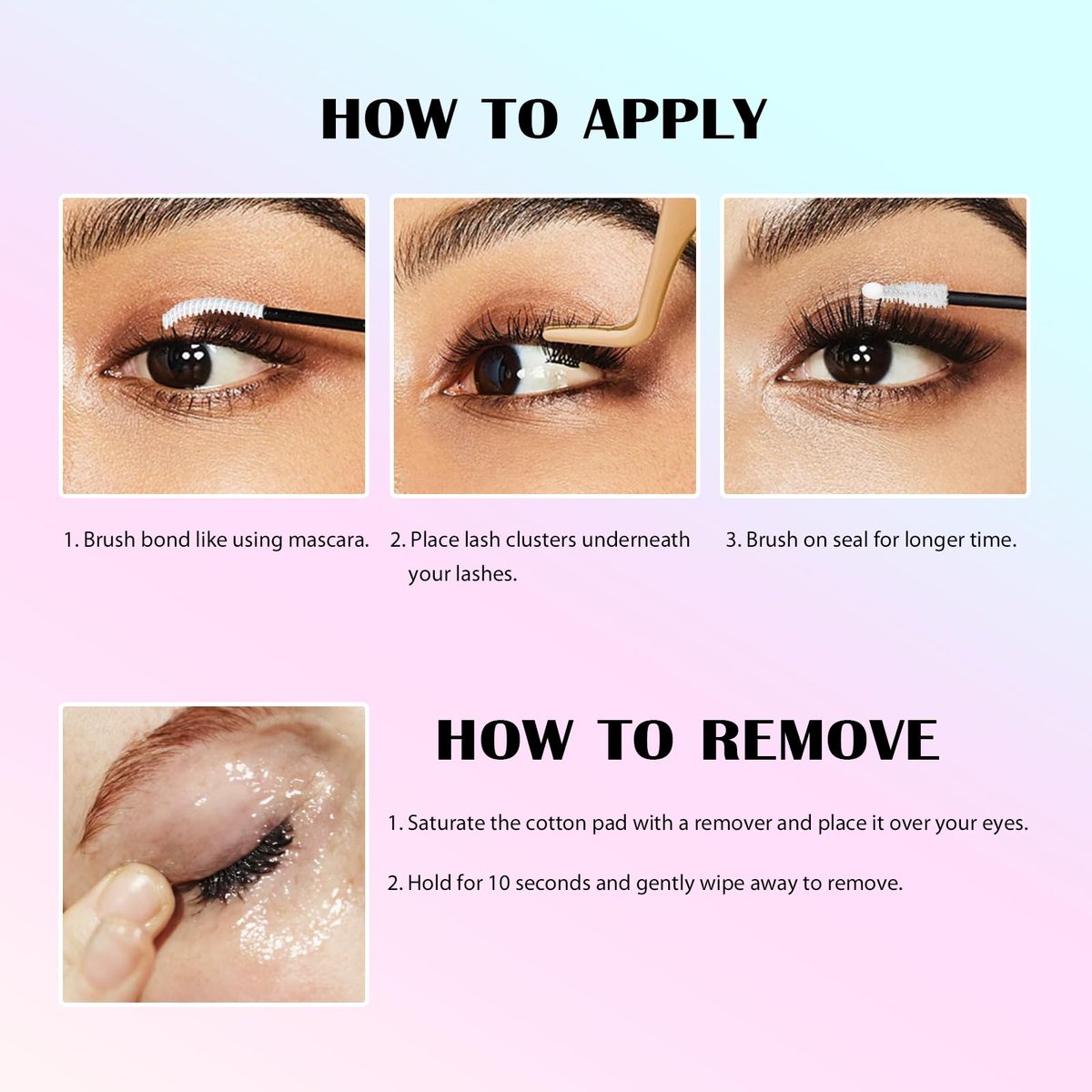SY-SHUYING Lash Bond and Seal Mascara - Long Lasting Waterproof Non Irritating Eyelash Extensions - görsel 5