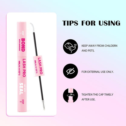 SY-SHUYING Lash Bond and Seal Mascara - Long Lasting Waterproof Non Irritating Eyelash Extensions