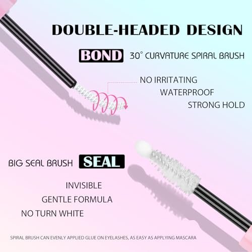 SY-SHUYING Lash Bond and Seal Mascara - Long Lasting Waterproof Non Irritating Eyelash Extensions - görsel 8