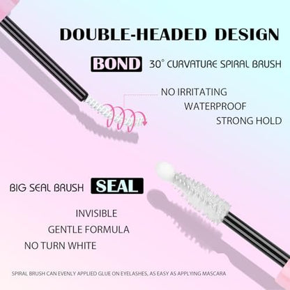 SY-SHUYING Lash Bond and Seal Mascara - Long Lasting Waterproof Non Irritating Eyelash Extensions