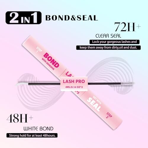 SY-SHUYING Lash Bond and Seal Mascara - Long Lasting Waterproof Non Irritating Eyelash Extensions - görsel 4