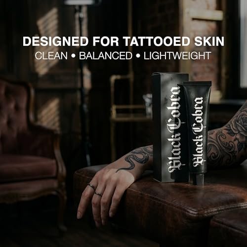 Black Cobra Tattoo Cream – Premium Lightweight Fast Absorbing Formula for Tattooed Skin – 20g Tube Avelisse