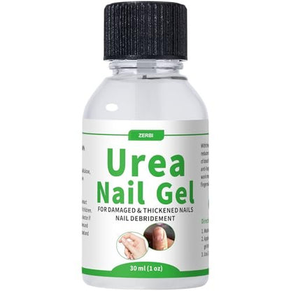 ZERBI 47% Urea Nail Gel – Medical-Grade Softening for Thick Toenails & Cracked Heel Calluses, Quick-Drying Formula Restores Nail Strength & Clarity, 1 Fl Oz Avelisse