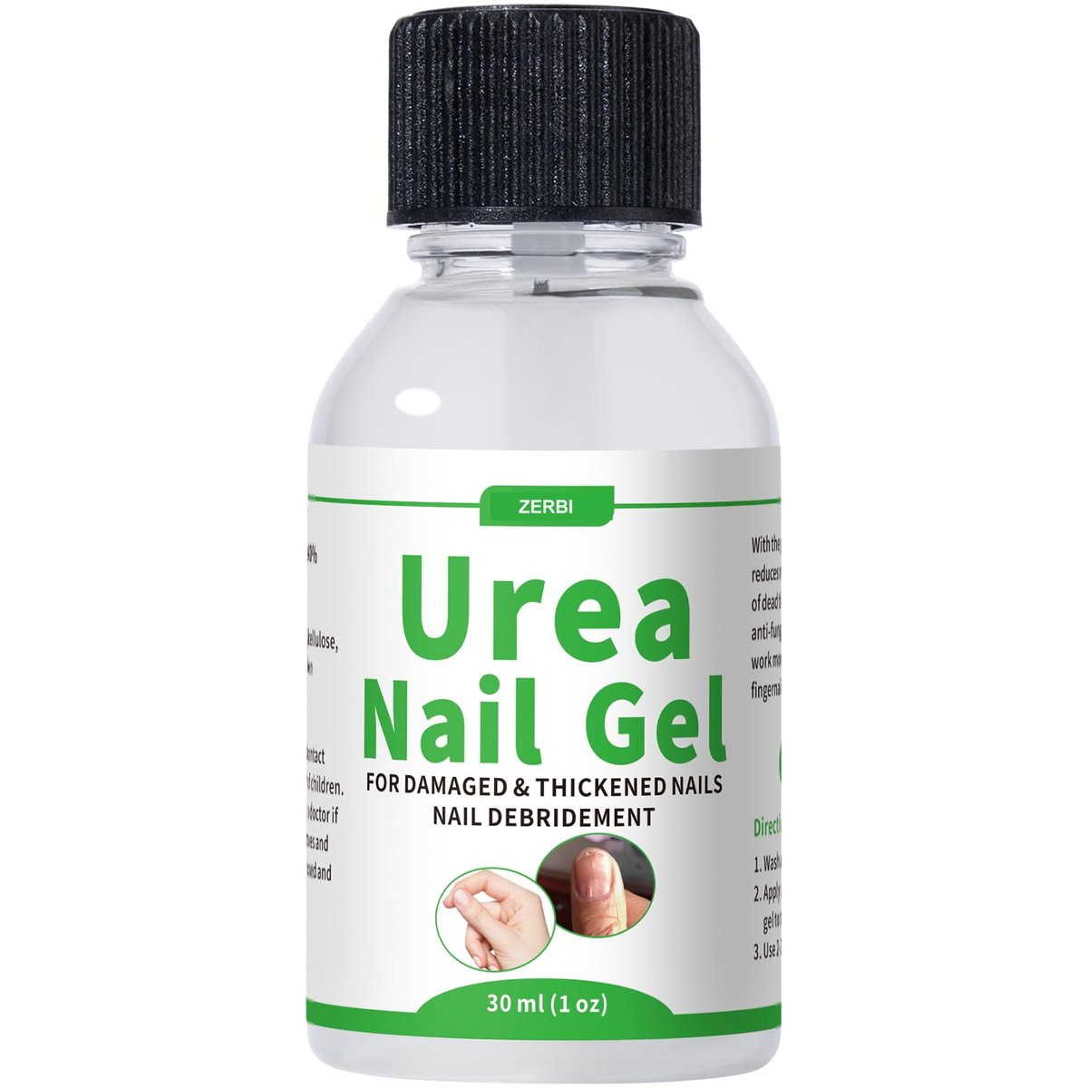 ZERBI 47% Urea Nail Gel – Medical-Grade Softening for Thick Toenails & Cracked Heel Calluses, Quick-Drying Formula Restores Nail Strength & Clarity, 1 Fl Oz Avelisse