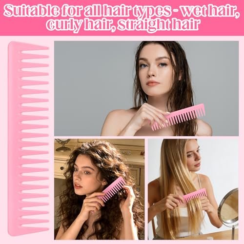 6-Piece Boar Bristle Slick Back Hair Brush Set – Smoothing Brush for Frizz & Flyaways, Rat Tail Comb & Edge Brush for Men & Women Avelisse