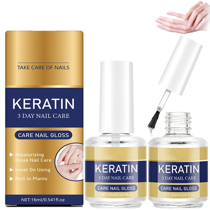 2Pcs Keratin & Aloe Vera Cuticle Oil - Moisturizing Nail Treatment for Strong, Glossy Nails (16ml/0.56oz each) Avelisse