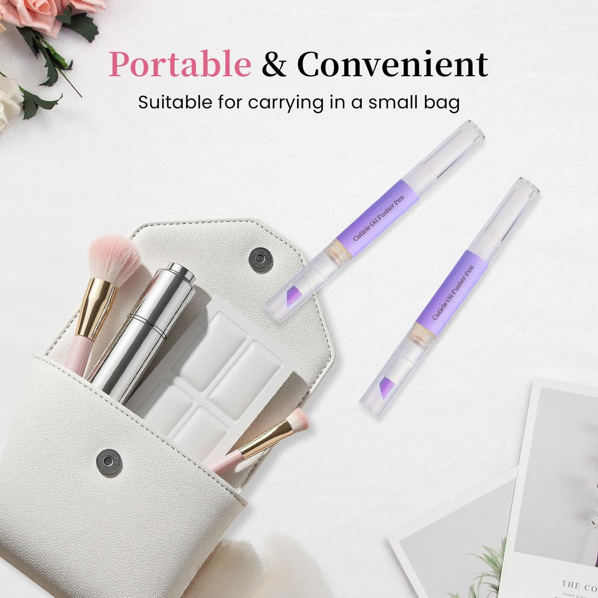 CORACIK 2-in-1 Ceramic Cuticle Pusher & Oil Pen 2ml - Lavender Fragrance Nail Care Tool for Damaged Nails, Cuticle & Hangnail Remover, Moisturizing Brightening Nail Repair (Purple) - görsel 13
