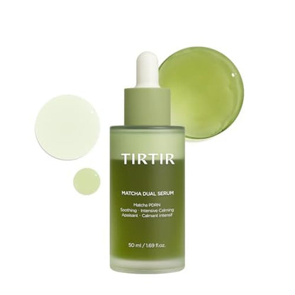 TIRTIR Matcha Dual PDRN Serum – Irritated Red Skin Relief & Glass Skin Glow with Vegan Matcha PDRN, 5% Niacinamide, Hydrating Non-Sticky Korean Face Serum for Sensitive & Acne-Prone Skin Avelisse