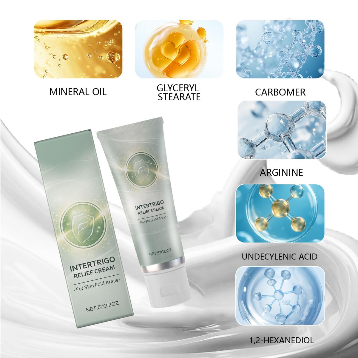 Dunquya Intertrigo Cream – Skin Fold Care Support Cream for Irritated Skin, Moisture & Friction Relief, Quick-Drying Non-Greasy Formula, Daily Care (1 Pack) Avelisse